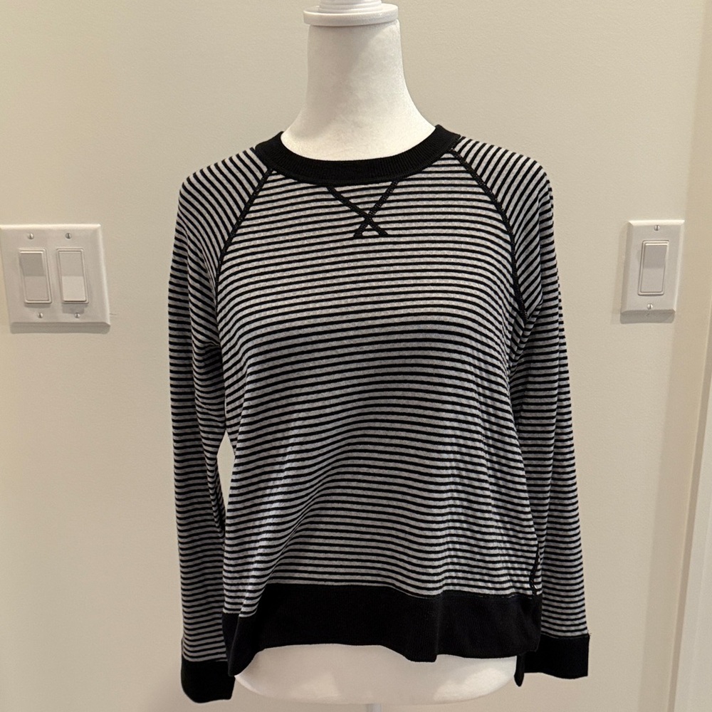 Flag & Anthem Women’s Reversible Striped Black and White Cotton Shirt